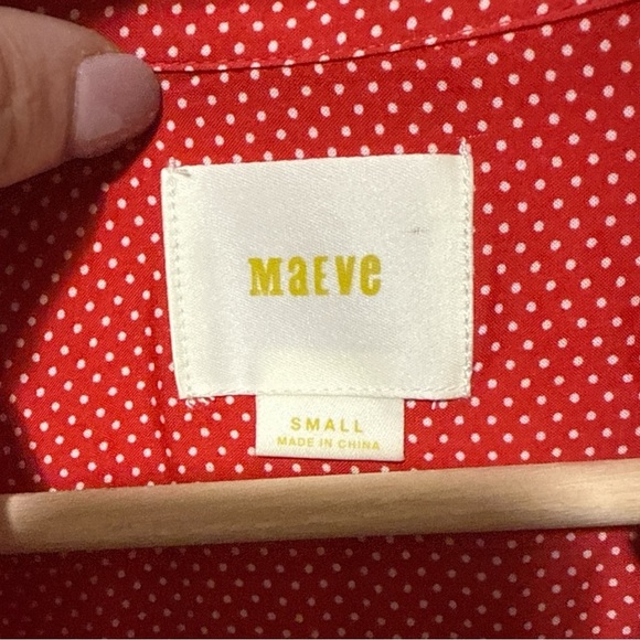 EUC - Maeve Matilda Polka Dot Top - Red - Size Small - Picture 5 of 6